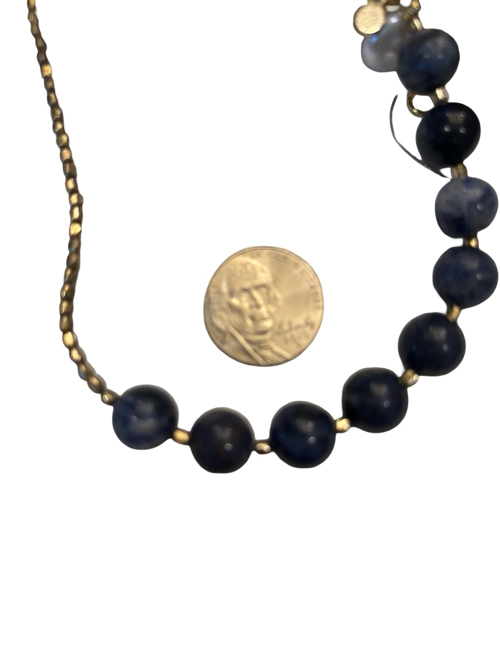 HANDCRAFTED Lapis Lazuli 10mm Beads Coin Pearl, Charms, Gold Crystal Carbonator, - Picture 3 of 4
